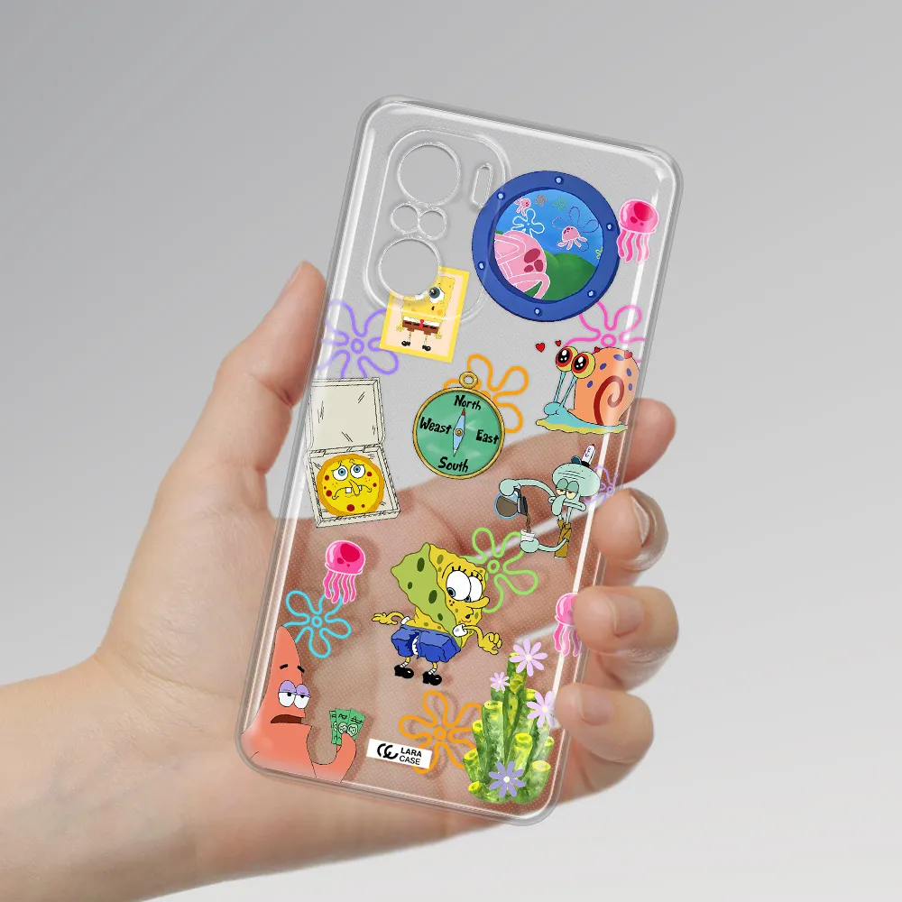 A Collection Of Cartoon Characters Xiaomi Poco F3 Clear Tpu Case