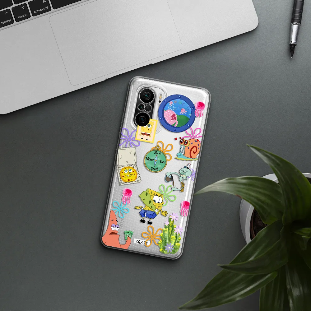 A Collection Of Cartoon Characters Xiaomi Poco F3 Clear Tpu Case