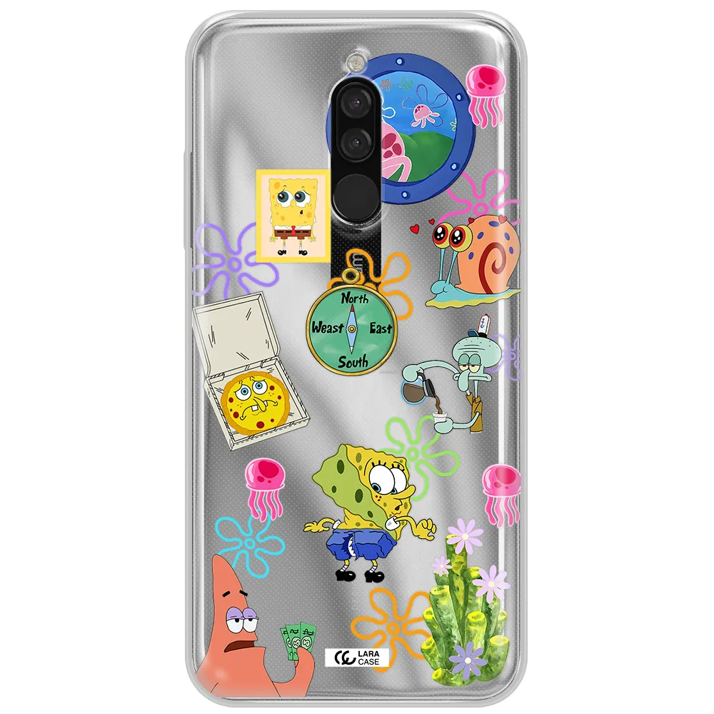 A Collection Of Cartoon Characters Xiaomi Redmi 8 Clear Tpu Case