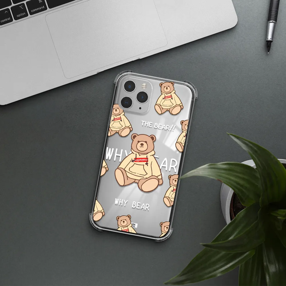 a pattern of a teddy bear Apple iPhone 11 pro Clear PC Case