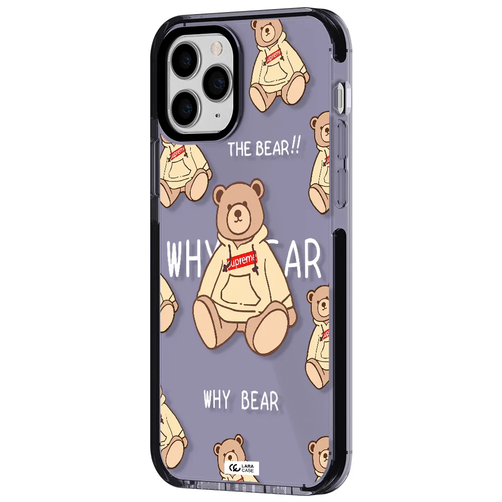 a pattern of a teddy bear Apple iPhone 11 pro max impact Lilac Case