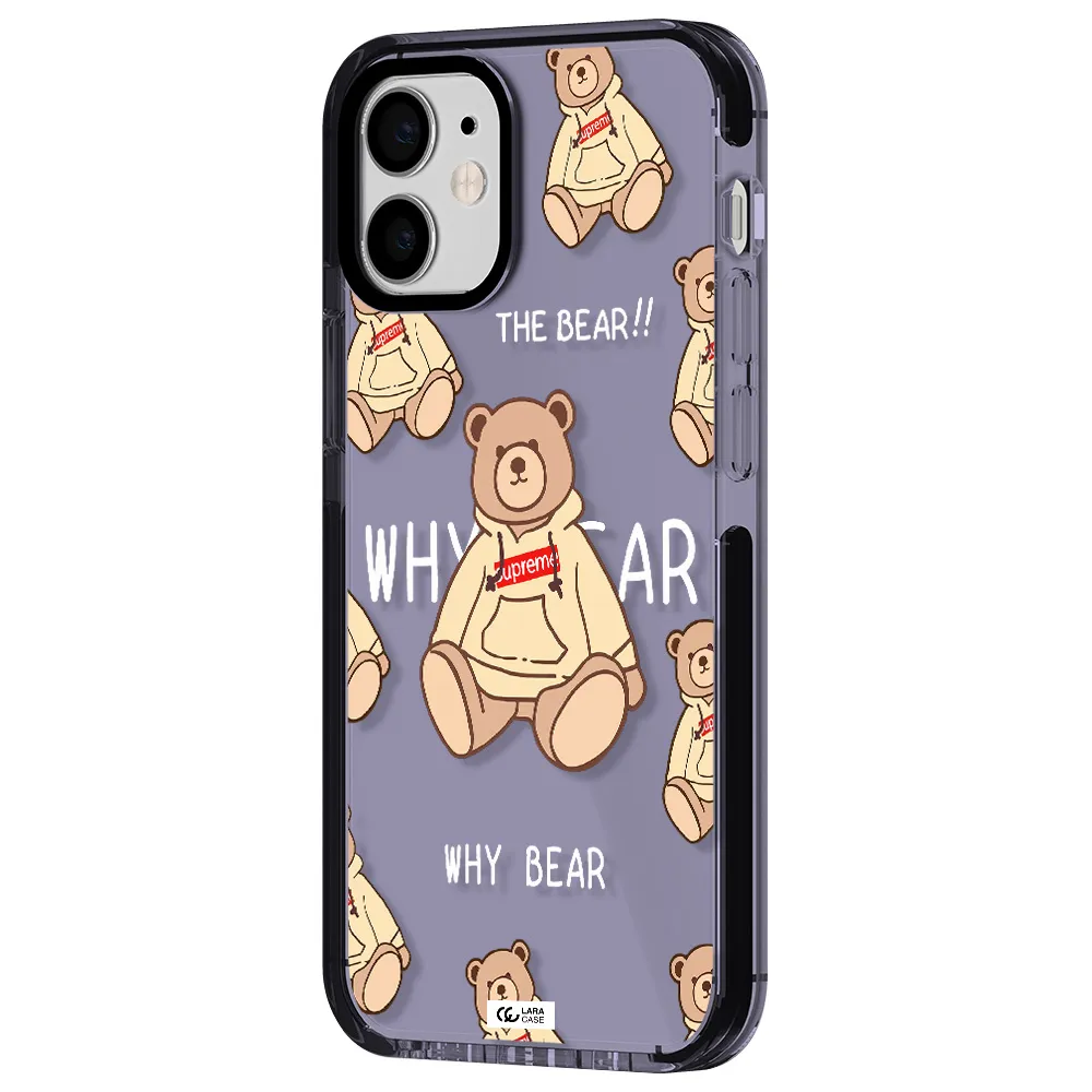 a pattern of a teddy bear Apple iPhone 12 mini impact Lilac Case