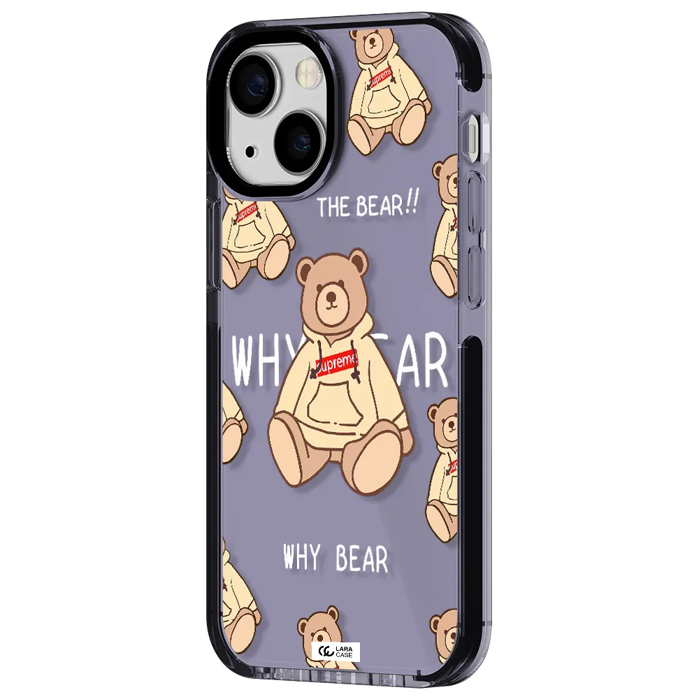 a pattern of a teddy bear Apple iPhone 13 mini impact Lilac Case