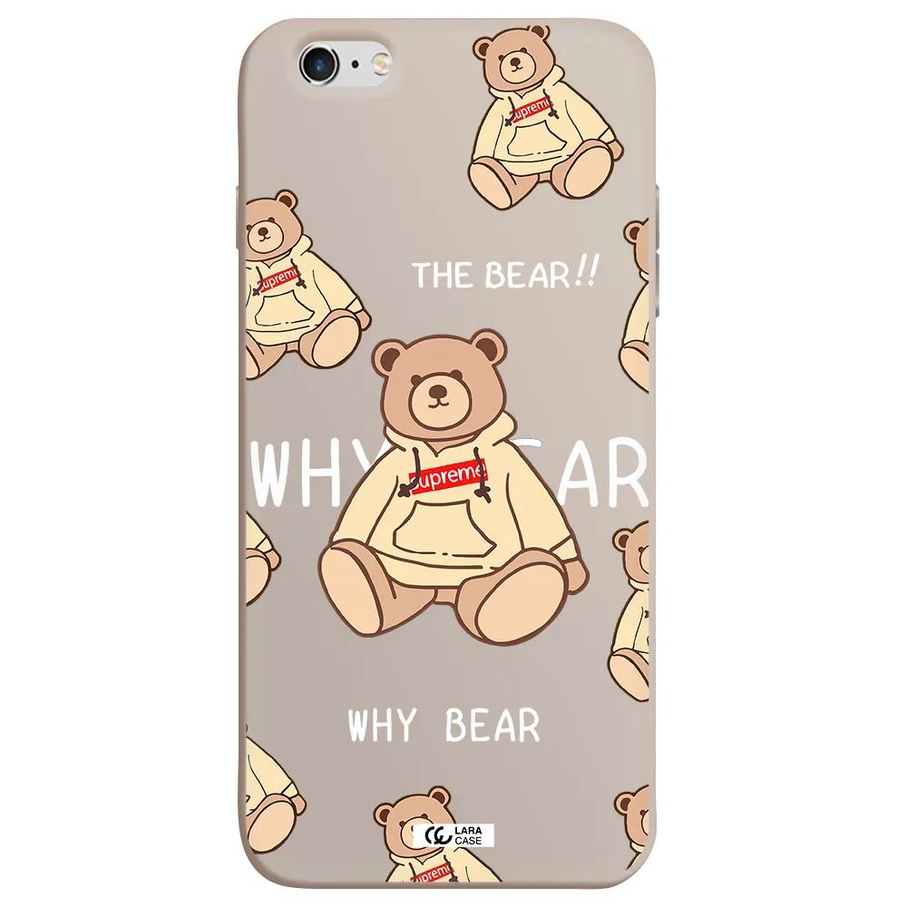 a pattern of a teddy bear Apple iPhone 6 plus Silicone Stone Case