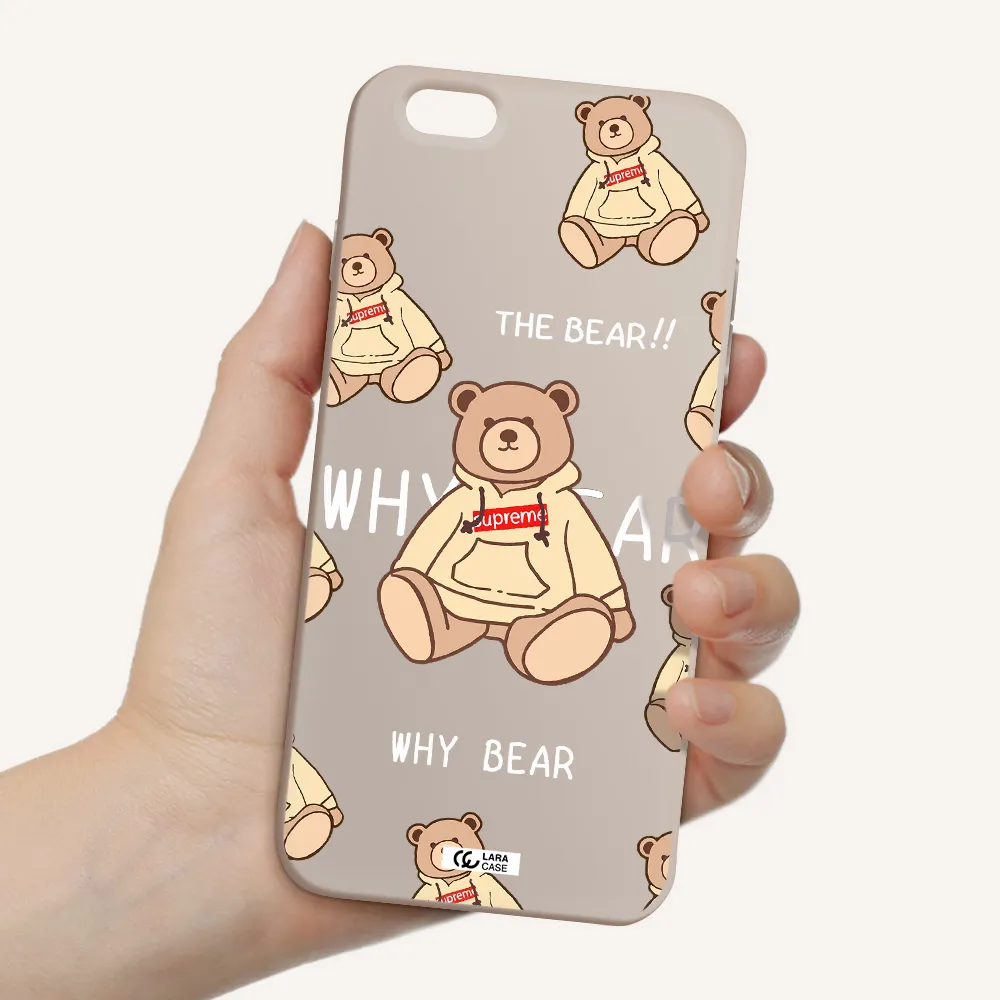 a pattern of a teddy bear Apple iPhone 6 plus Silicone Stone Case