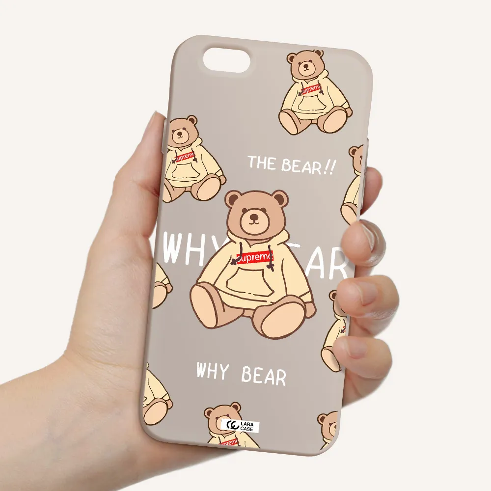 a pattern of a teddy bear Apple iPhone 6 Silicone Stone Case