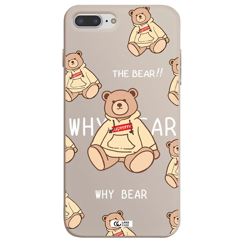 a pattern of a teddy bear Apple iPhone 7 plus Silicone Stone Case