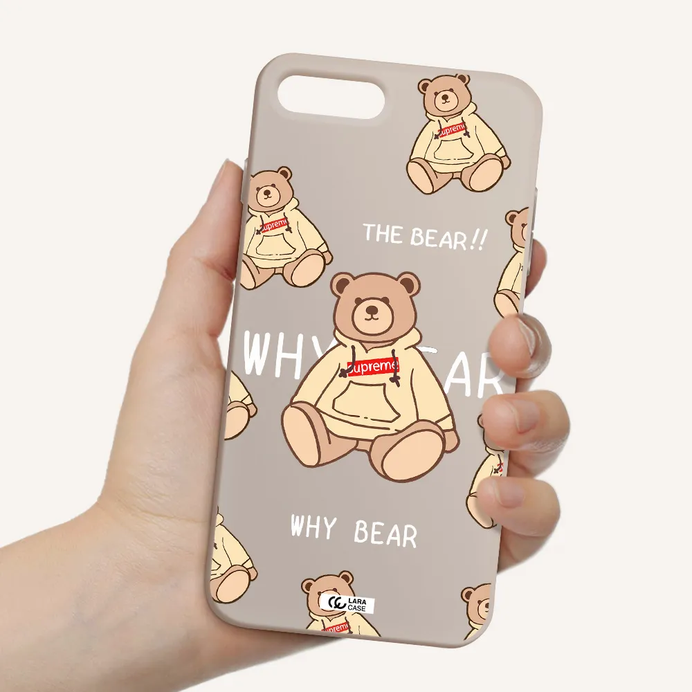 a pattern of a teddy bear Apple iPhone 7 plus Silicone Stone Case