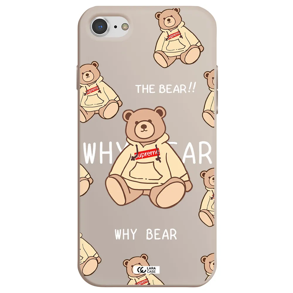 a pattern of a teddy bear Apple iPhone 7 Silicone Stone Case