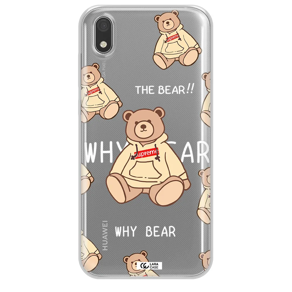 A Pattern Of A Teddy Bear Huawei Honor 8S Clear Tpu Case