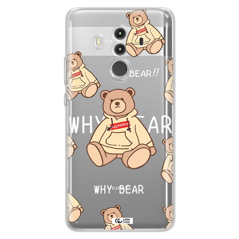 A Pattern Of A Teddy Bear Huawei Mate 10 Clear Tpu Case