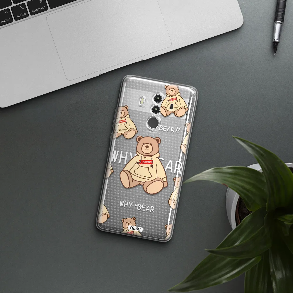 A Pattern Of A Teddy Bear Huawei Mate 10 Clear Tpu Case