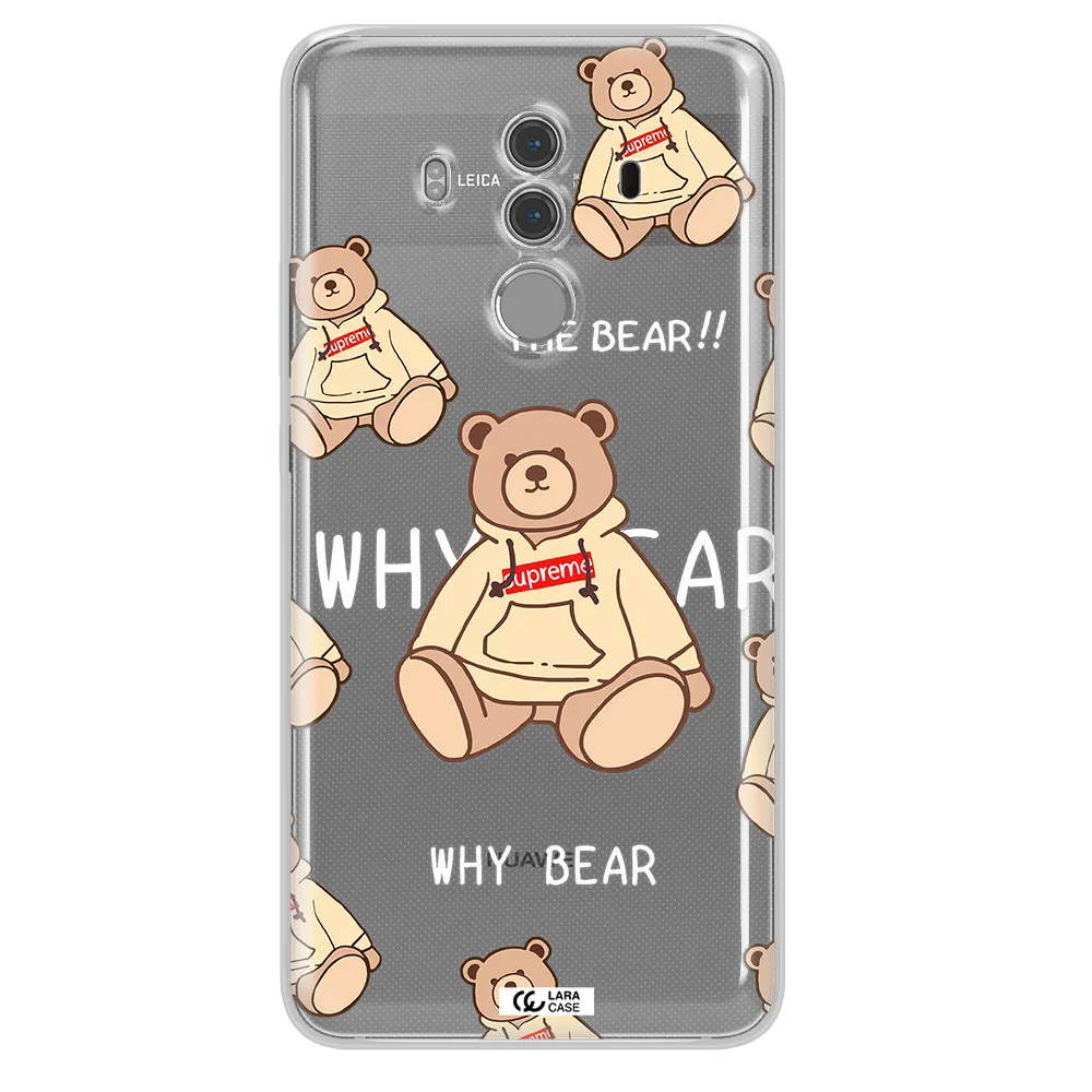 A Pattern Of A Teddy Bear Huawei Mate 10 Pro Clear Tpu Case