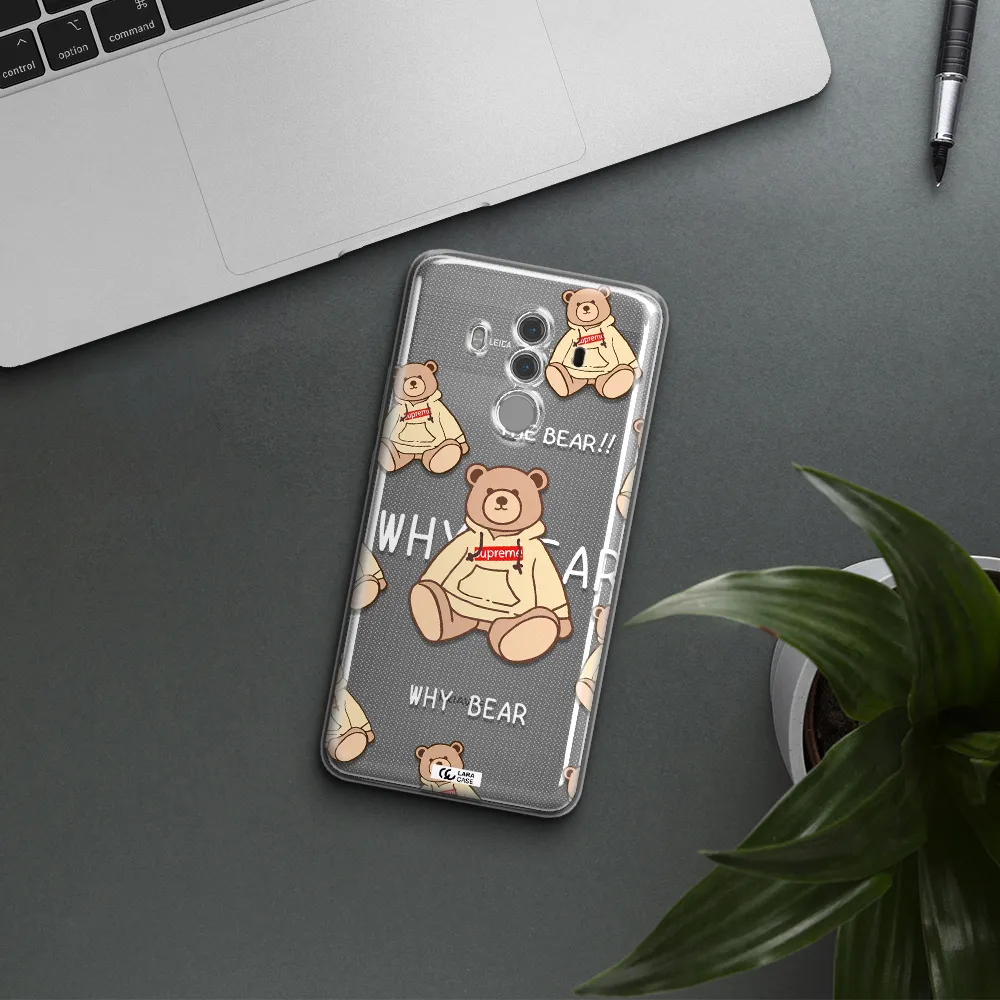 A Pattern Of A Teddy Bear Huawei Mate 10 Pro Clear Tpu Case