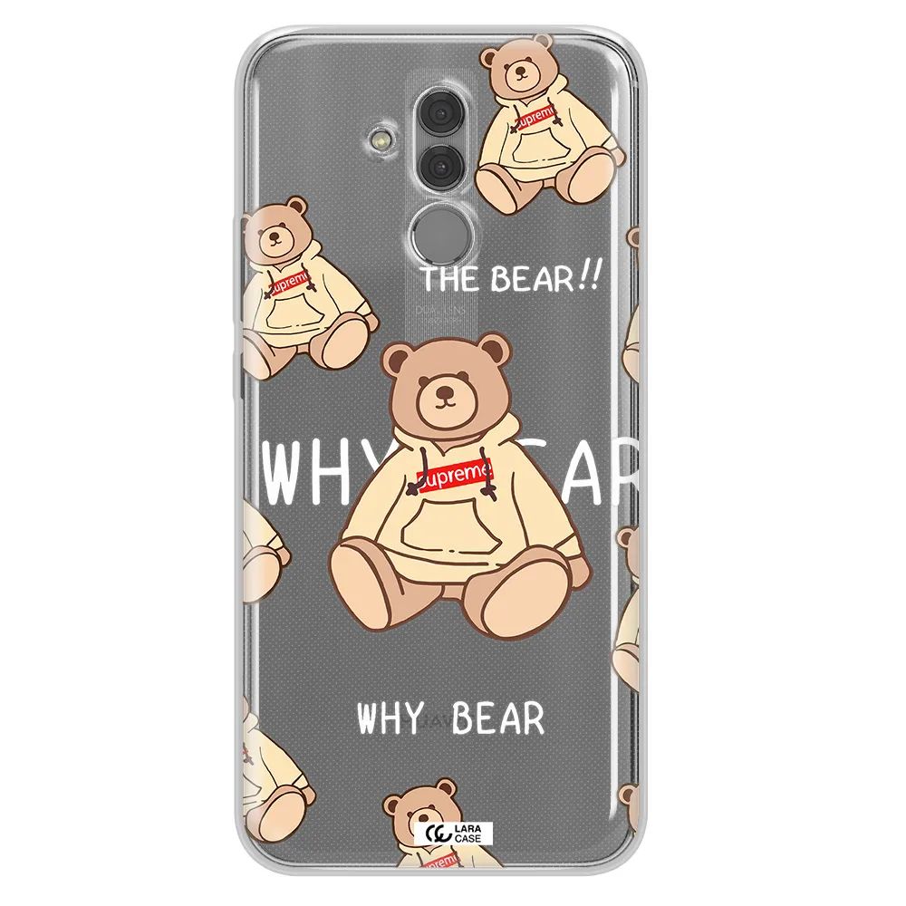 A Pattern Of A Teddy Bear Huawei Mate 20 Lite Clear Tpu Case