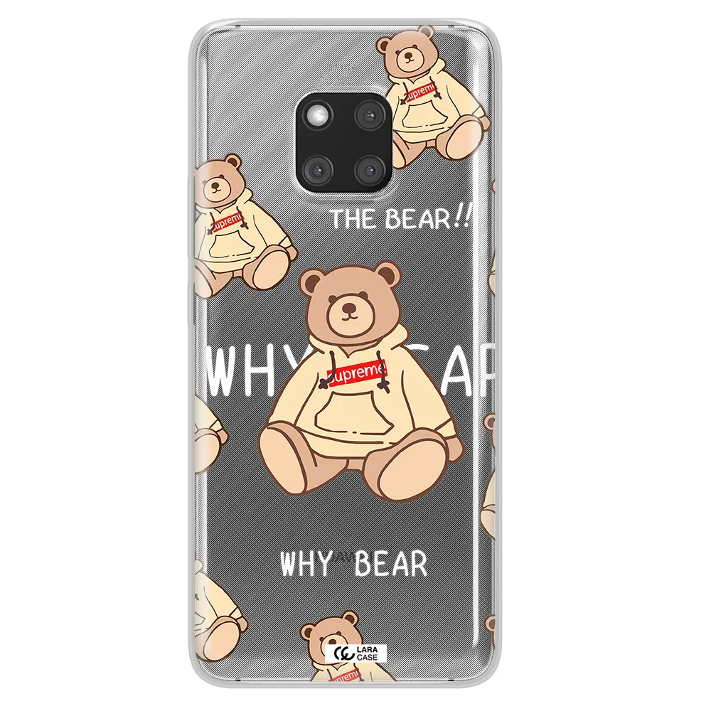 A Pattern Of A Teddy Bear Huawei Mate 20 Pro Clear Tpu Case
