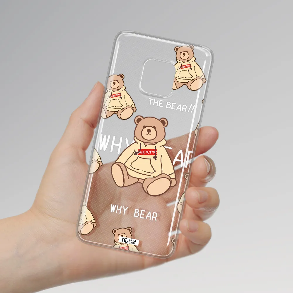 A Pattern Of A Teddy Bear Huawei Mate 20 Pro Clear Tpu Case