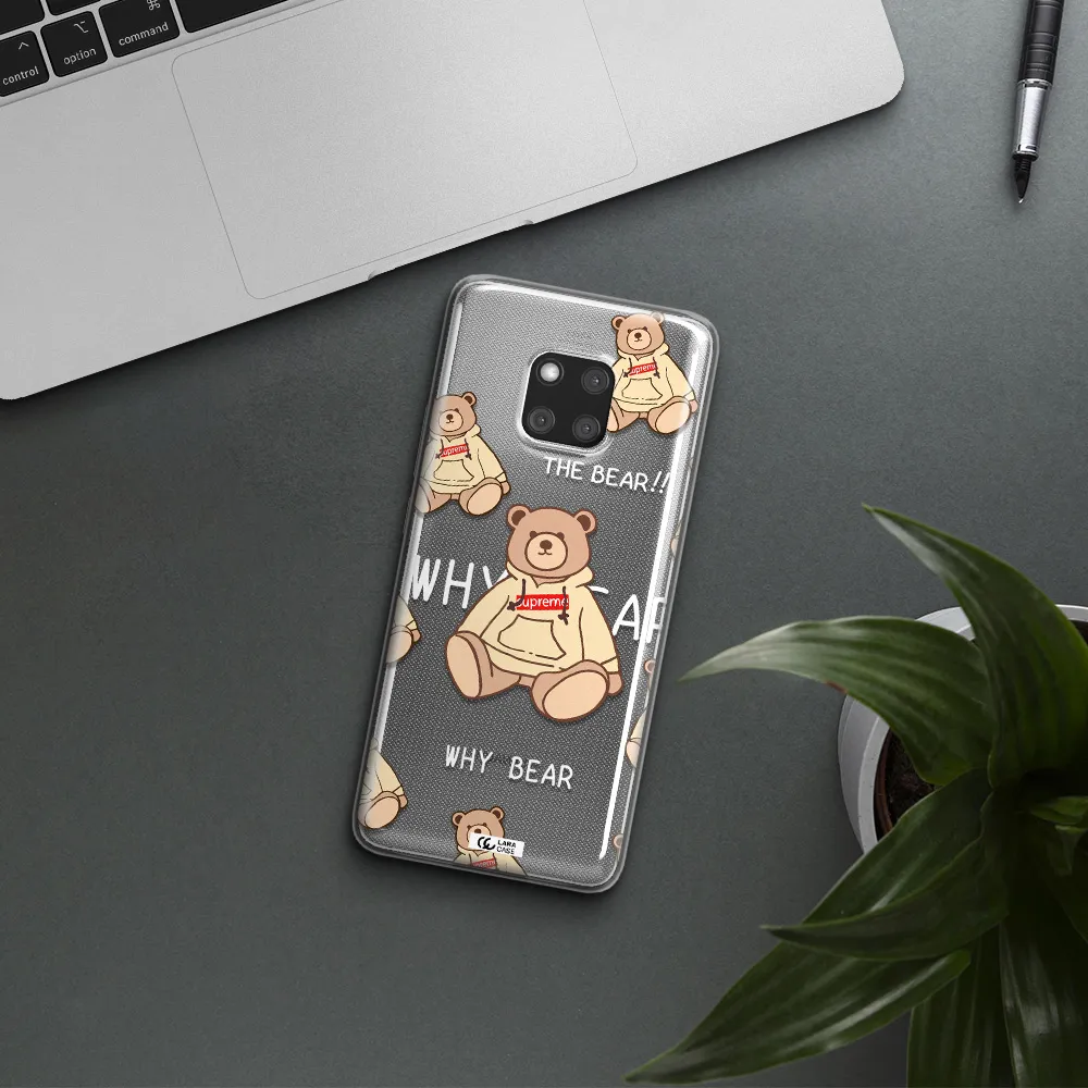 A Pattern Of A Teddy Bear Huawei Mate 20 Pro Clear Tpu Case