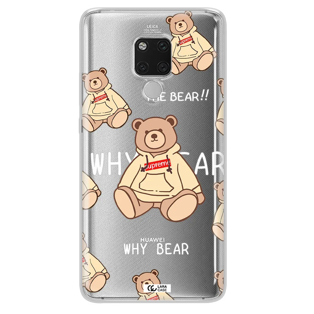 A Pattern Of A Teddy Bear Huawei Mate 20X Clear Tpu Case