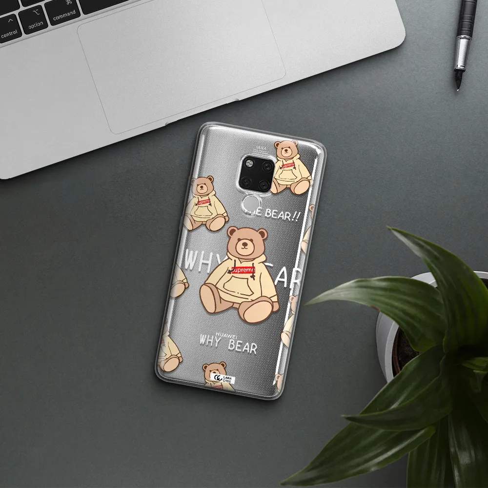 A Pattern Of A Teddy Bear Huawei Mate 20X Clear Tpu Case