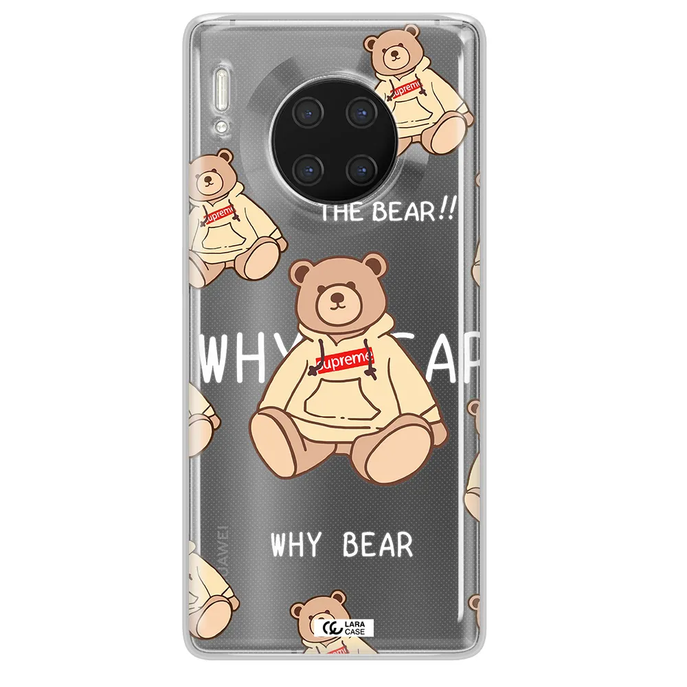 A Pattern Of A Teddy Bear Huawei Mate 30 Pro Clear Tpu Case