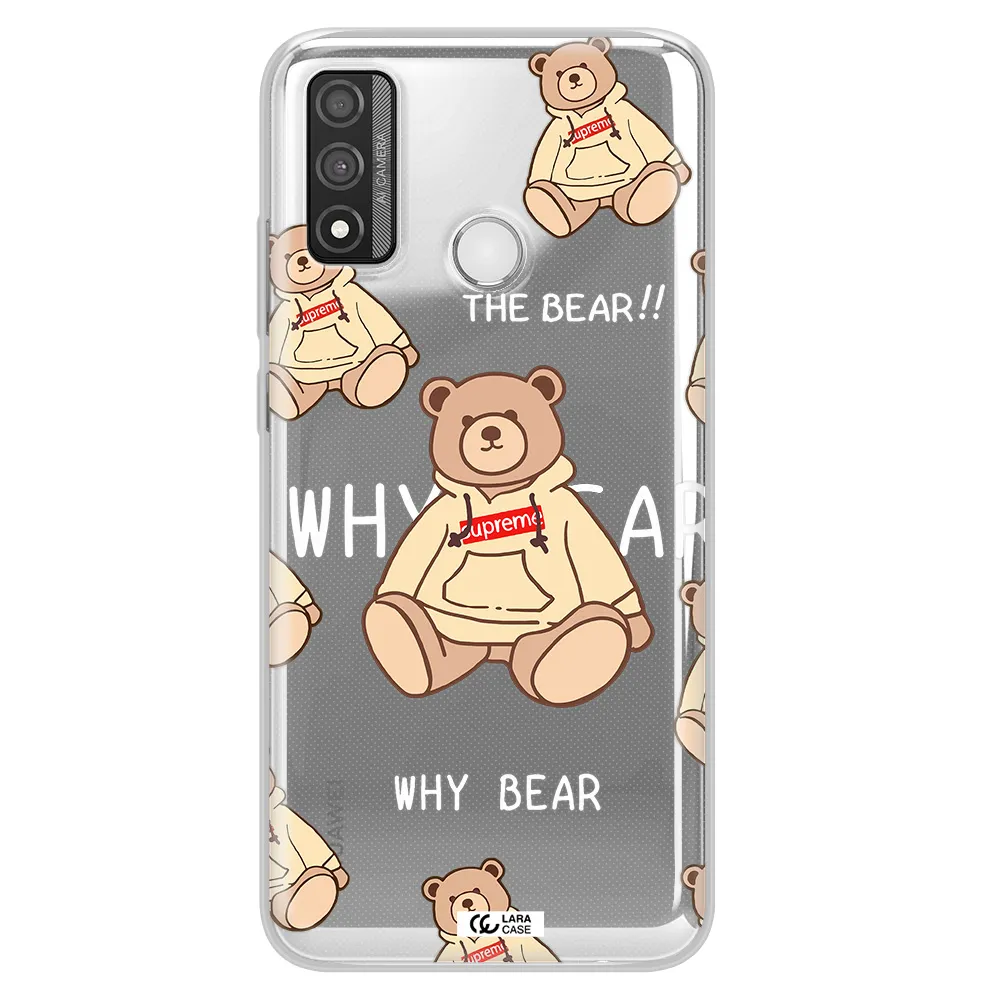 A Pattern Of A Teddy Bear Huawei P Smart 2020 Clear Tpu Case