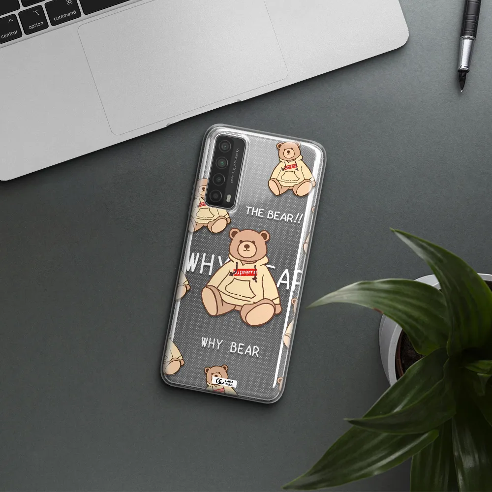 A Pattern Of A Teddy Bear Huawei P Smart 2021 Clear Tpu Case