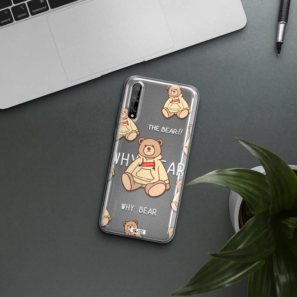 A Pattern Of A Teddy Bear Huawei P Smart S Clear Tpu Case