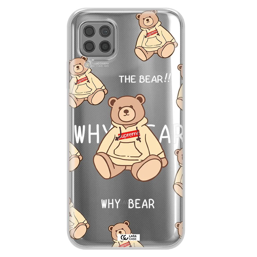 A Pattern Of A Teddy Bear Huawei P40 Lite Clear Tpu Case