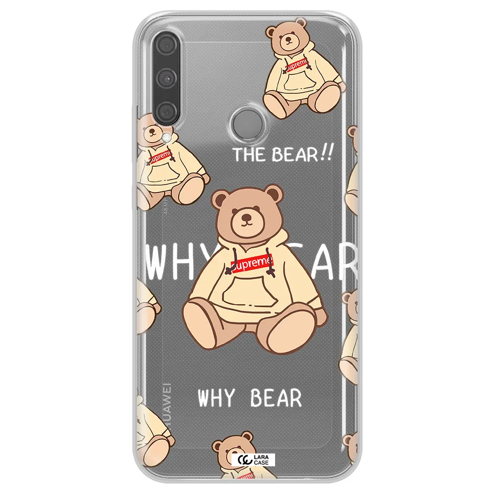 A Pattern Of A Teddy Bear Huawei P40 Lite E Clear Tpu Case