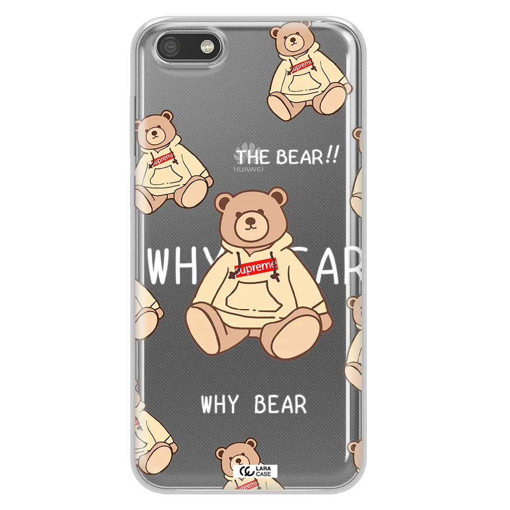 A Pattern Of A Teddy Bear Huawei Y5 2018 Clear Tpu Case