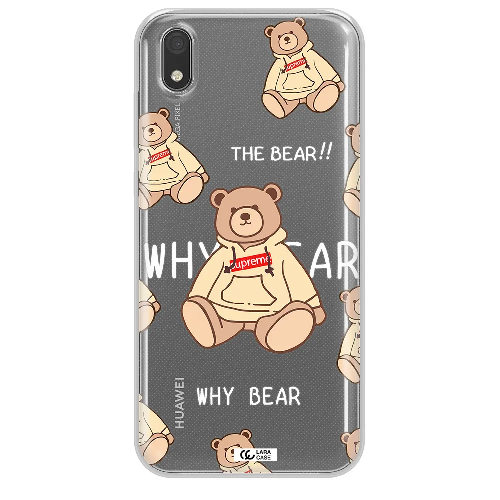 A Pattern Of A Teddy Bear Huawei Y5 2019 Clear Tpu Case