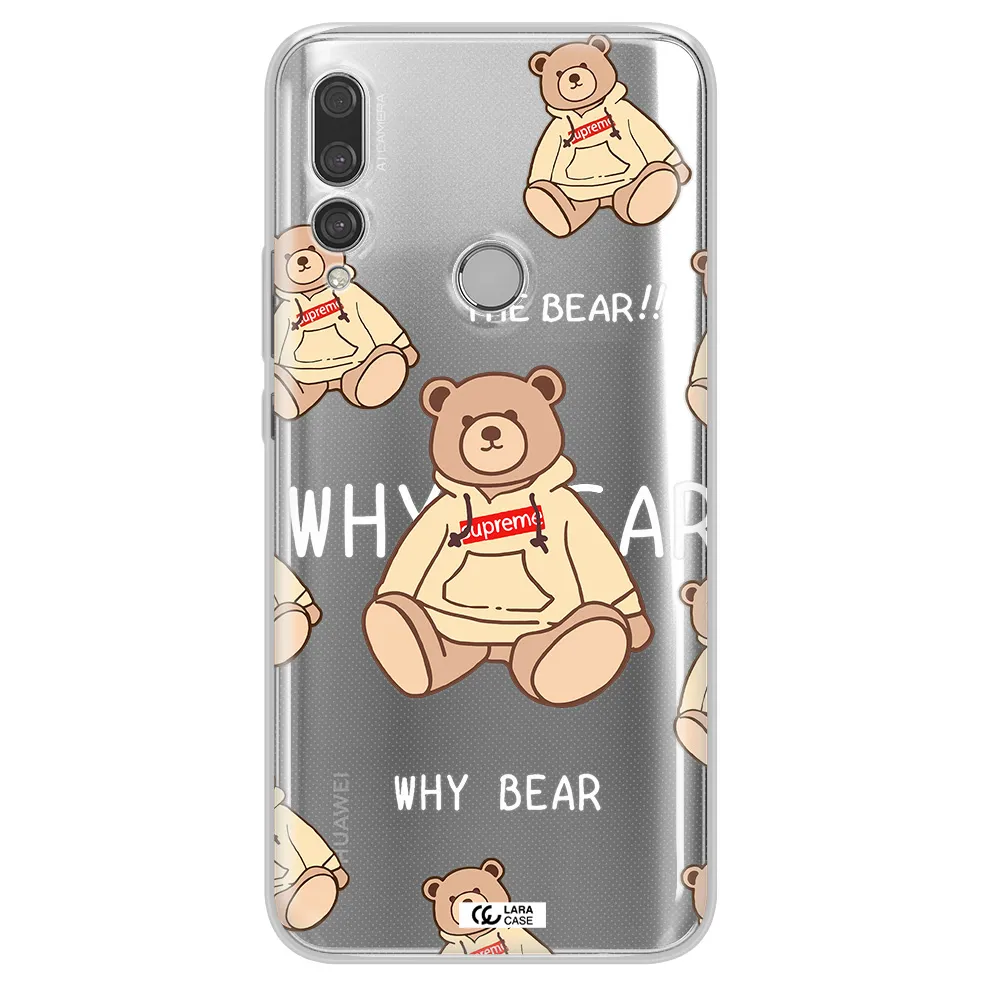 A Pattern Of A Teddy Bear Huawei Y9 Prime 2019 Clear Tpu Case
