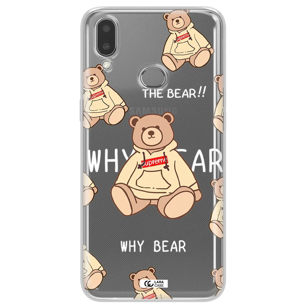 A Pattern Of A Teddy Bear Samsung A10S Clear Tpu Case