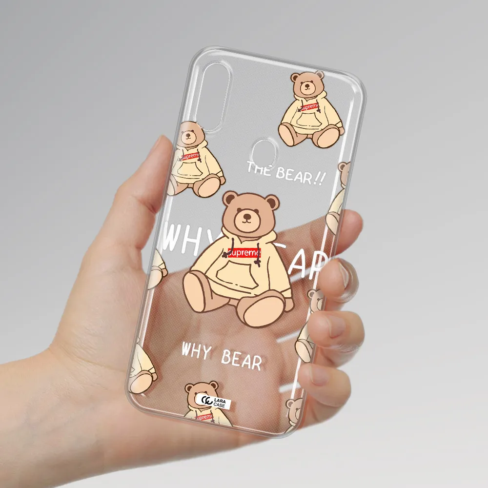 A Pattern Of A Teddy Bear Samsung A11 Clear Tpu Case