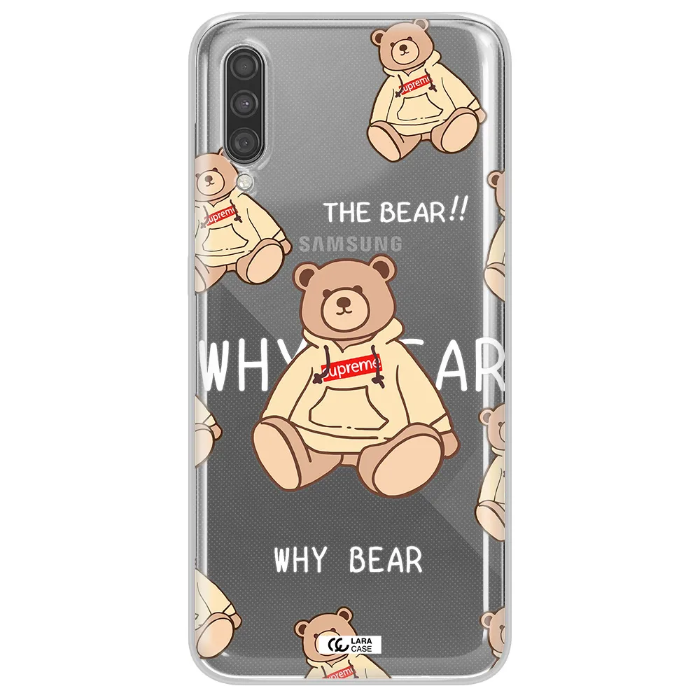 A Pattern Of A Teddy Bear Samsung A30S Clear Tpu Case