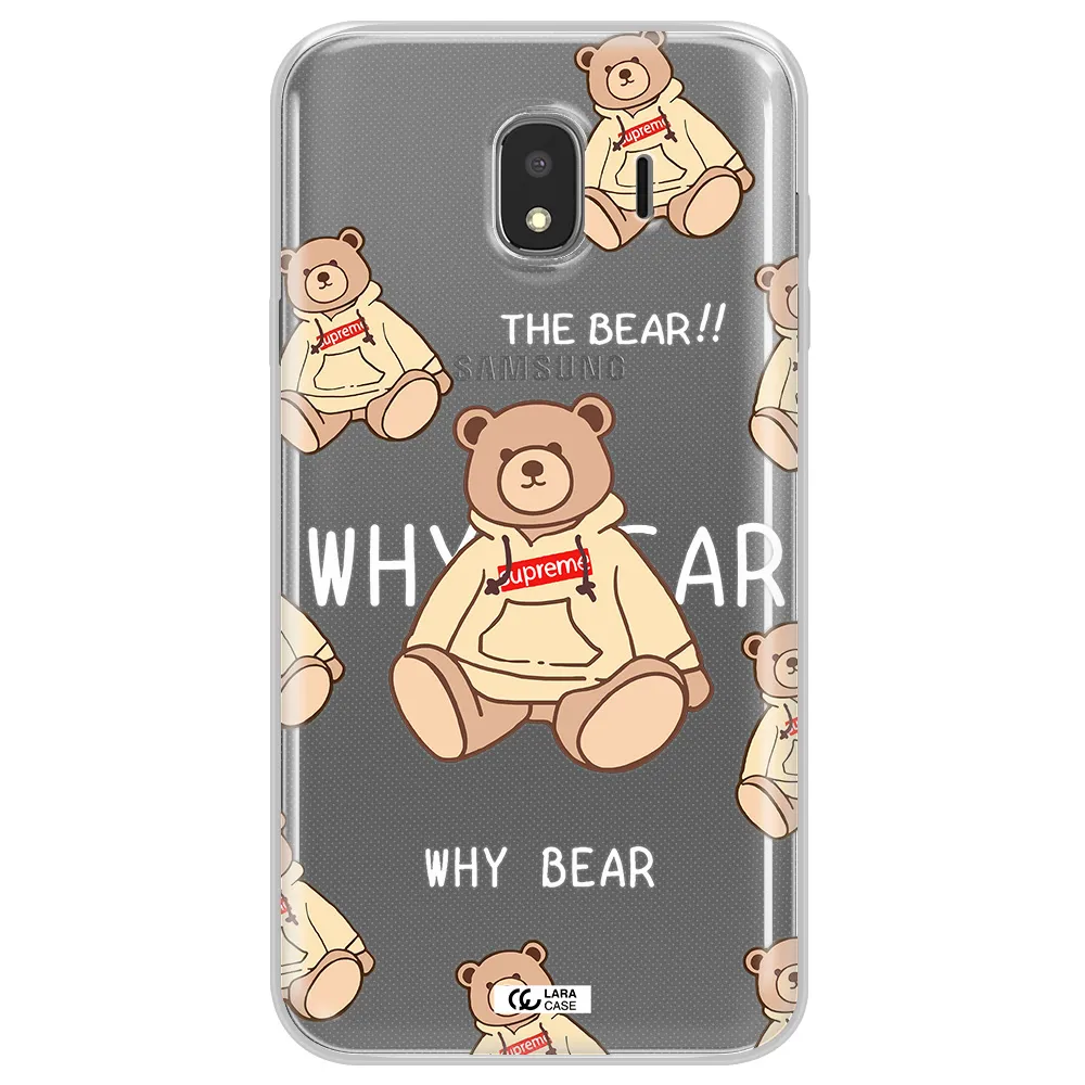 A Pattern Of A Teddy Bear Samsung J4 Clear Tpu Case