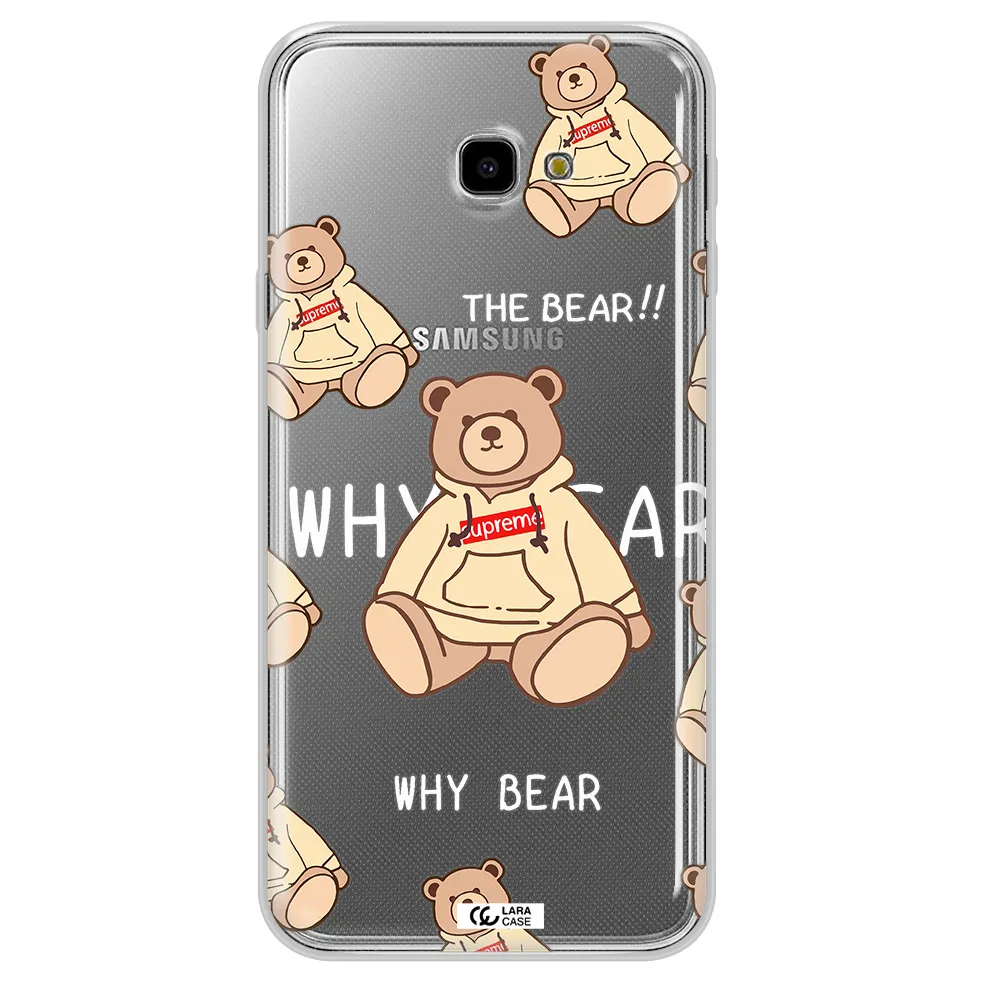 A Pattern Of A Teddy Bear Samsung J4 Plus Clear Tpu Case