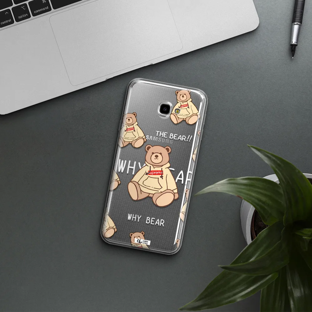 A Pattern Of A Teddy Bear Samsung J4 Plus Clear Tpu Case