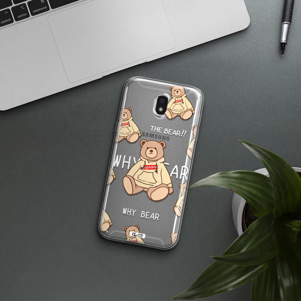 A Pattern Of A Teddy Bear Samsung J5 2017 Clear Tpu Case
