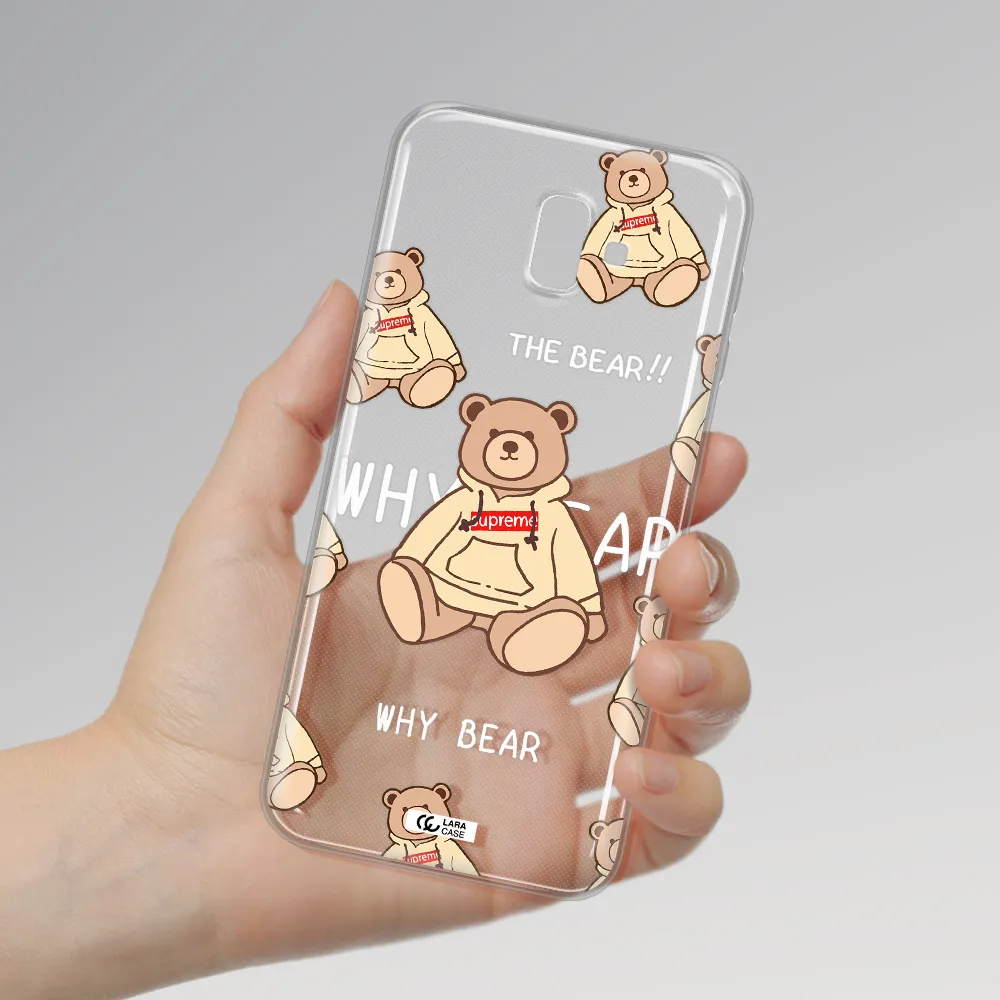 A Pattern Of A Teddy Bear Samsung J6 Plus Clear Tpu Case