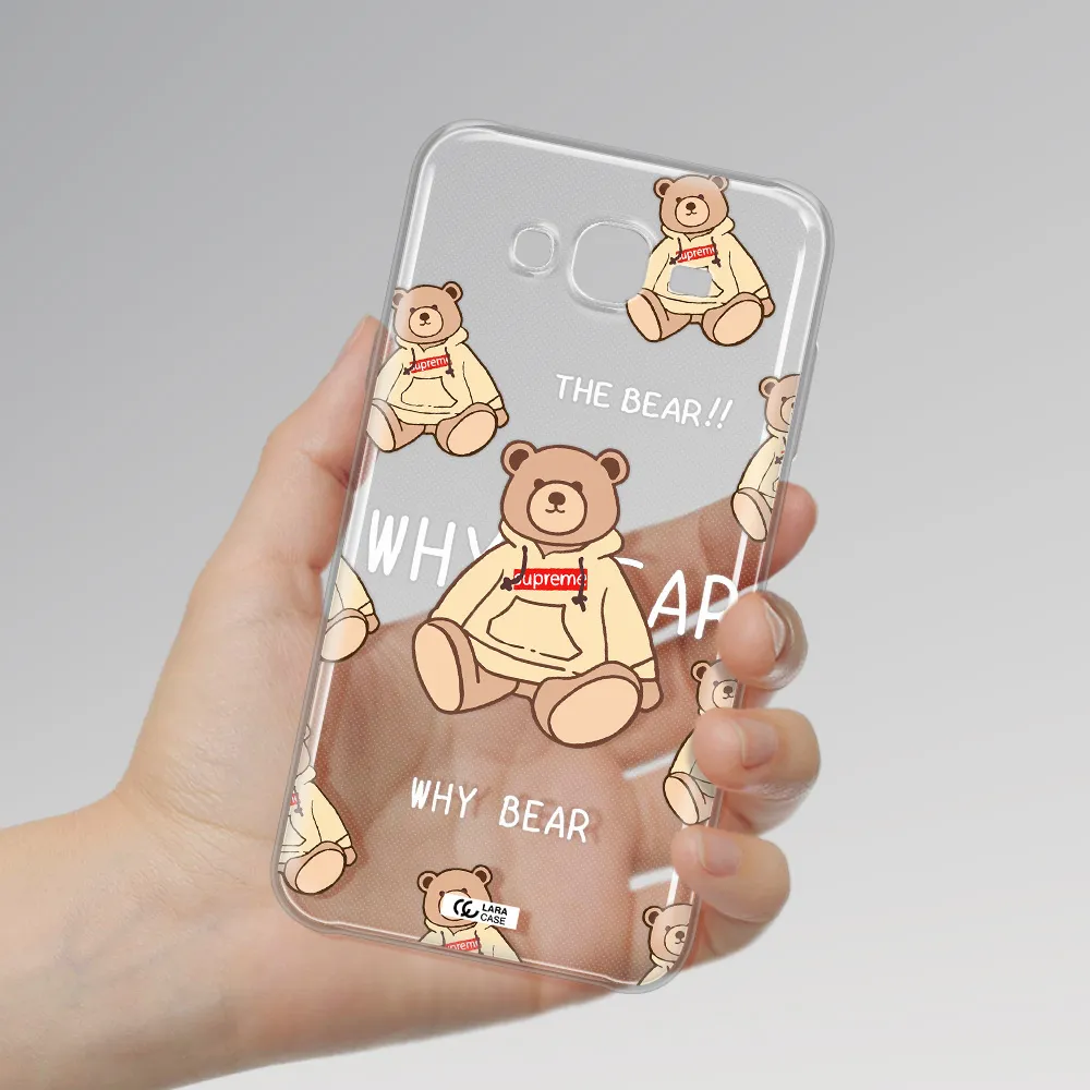 A Pattern Of A Teddy Bear Samsung J7 2015 Clear Tpu Case
