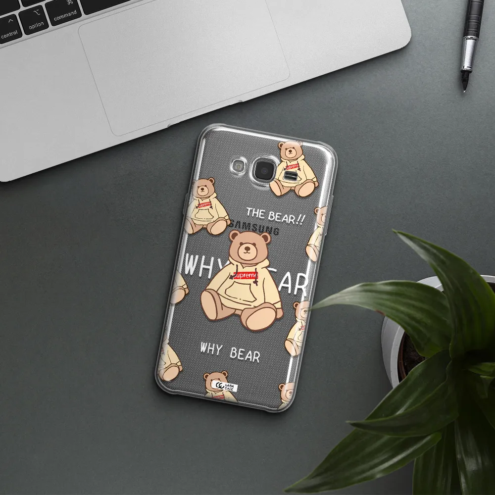 A Pattern Of A Teddy Bear Samsung J7 2015 Clear Tpu Case
