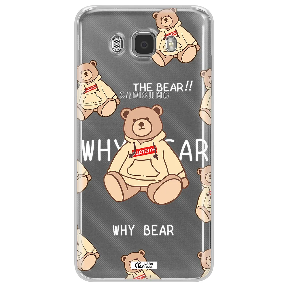 A Pattern Of A Teddy Bear Samsung J7 2016 Clear Tpu Case