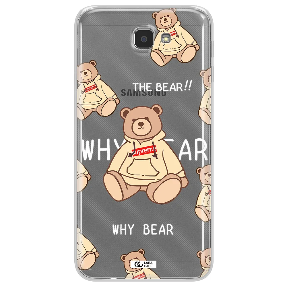 A Pattern Of A Teddy Bear Samsung J7 Prim Clear Tpu Case
