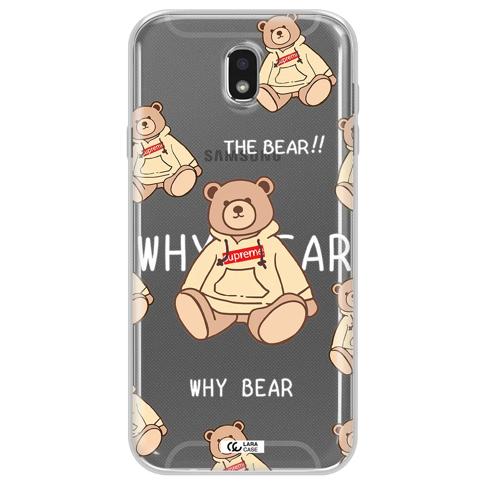 A Pattern Of A Teddy Bear Samsung J7 Pro Clear Tpu Case