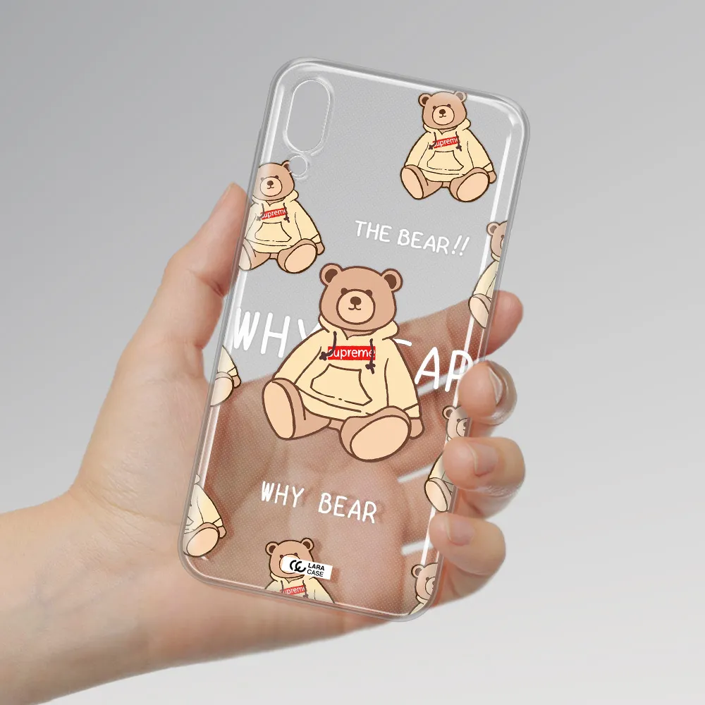 A Pattern Of A Teddy Bear Samsung M10 Clear Tpu Case