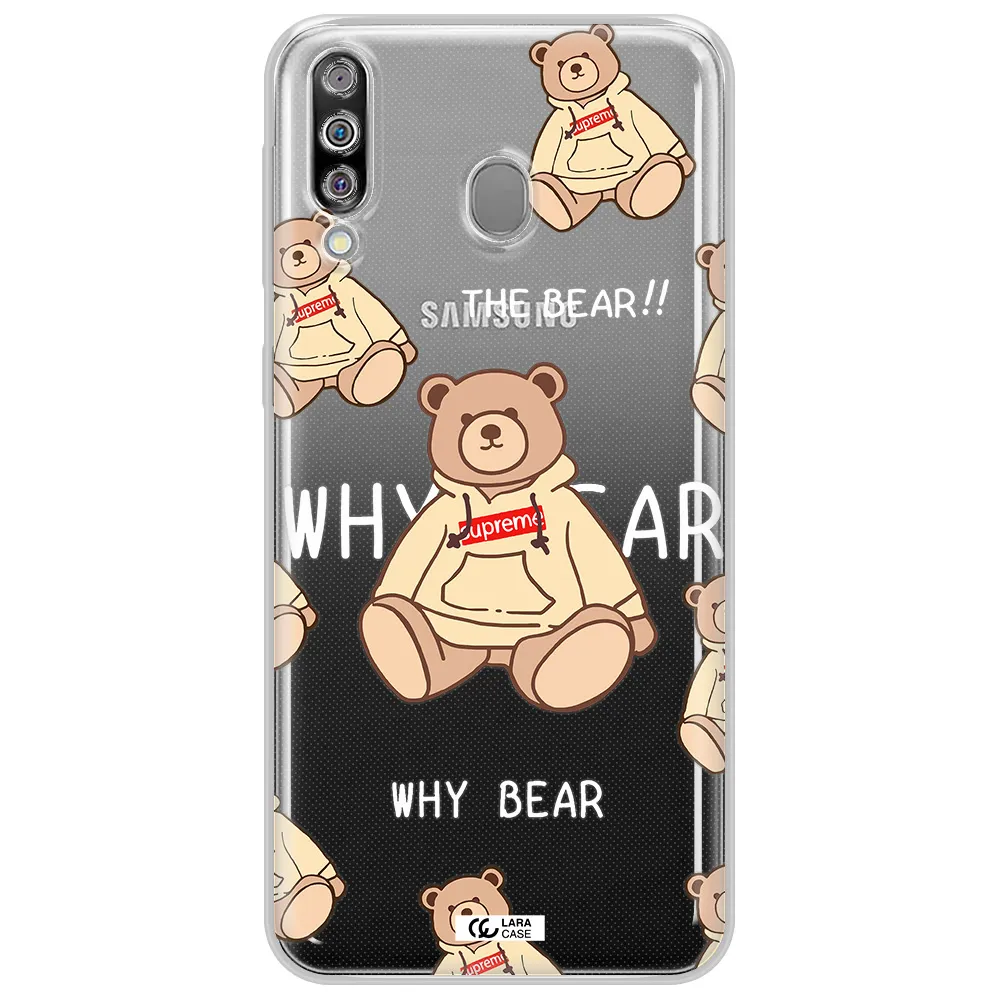 A Pattern Of A Teddy Bear Samsung M30 Clear Tpu Case
