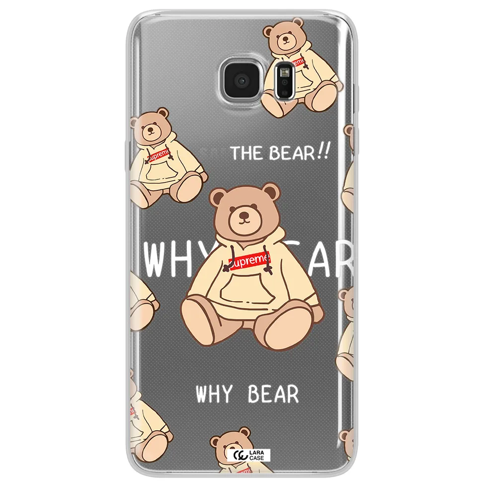 A Pattern Of A Teddy Bear Samsung Note 5 Clear Tpu Case
