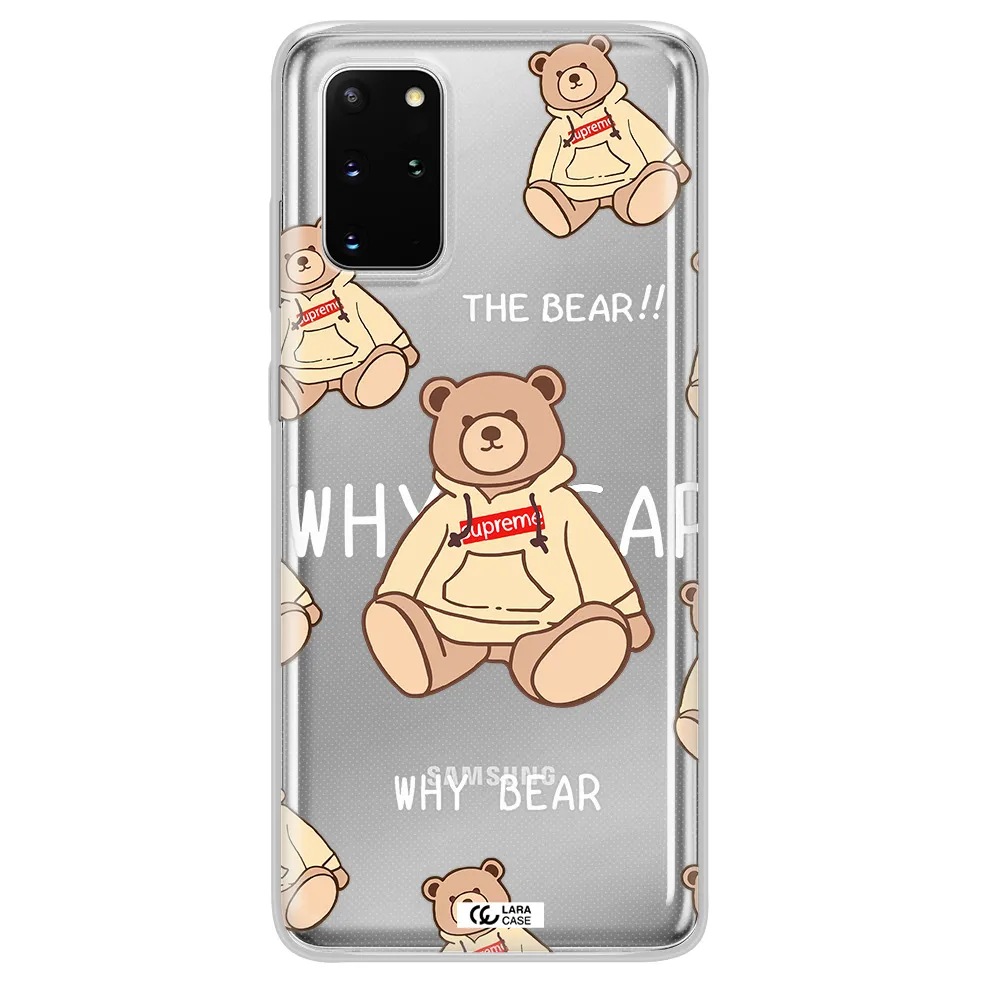 A Pattern Of A Teddy Bear Samsung S 20 Plus Clear Tpu Case